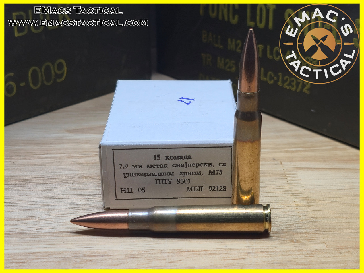 8mm Mauser Yugoslavian M-75 Sniper Ammo - EMac's Tactical Armory