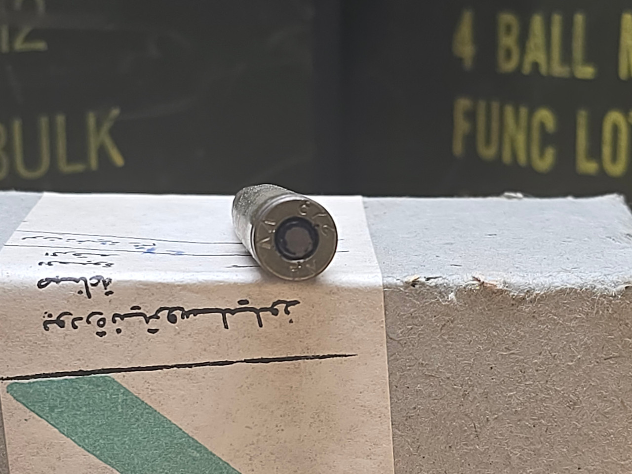 7.62x39 Egyptian Military Surplus - Green Stripe Box Arabic Label