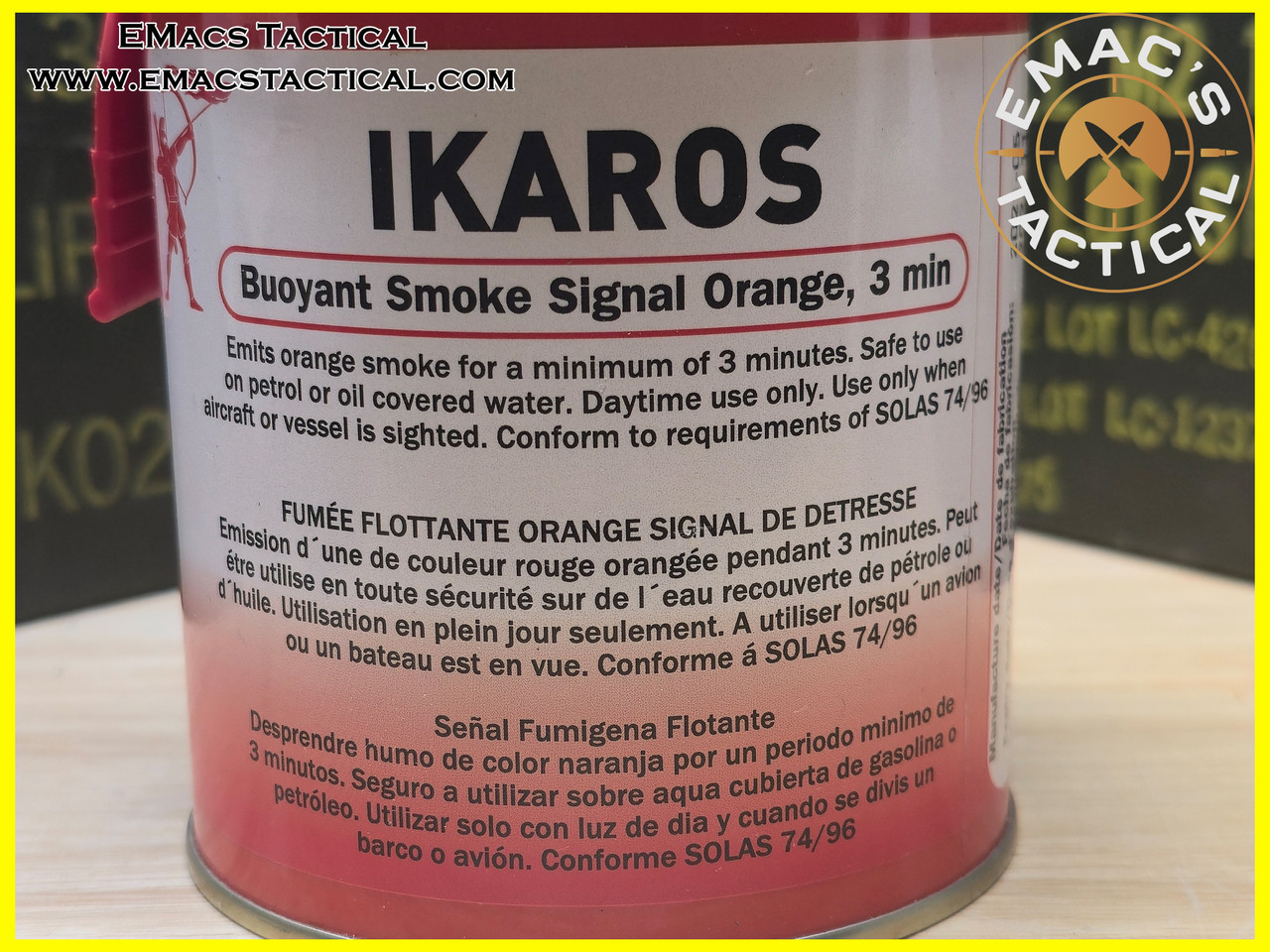 IKAROS Buoyant Smoke Signal Orange, 3 Min