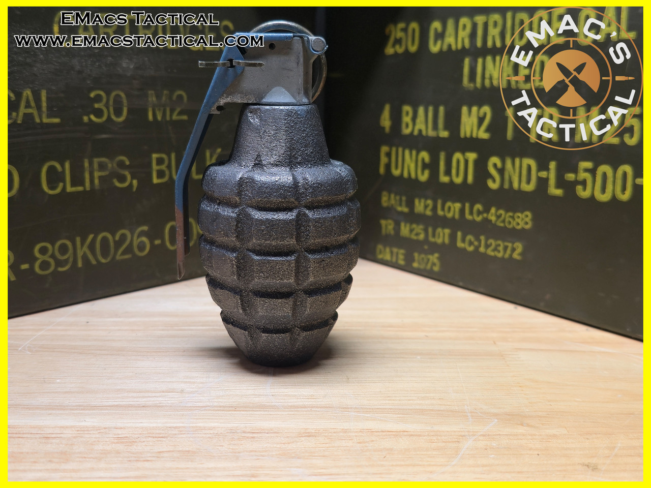 Pineapple Hand Grenade Inert - De-milled Military Surplus