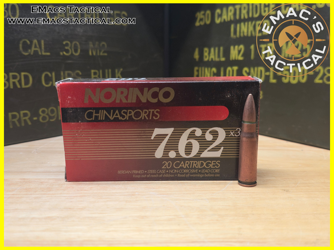 Norinco China Sports 7.62x39 Lead Core FMJ Ammo - 20 Round Box