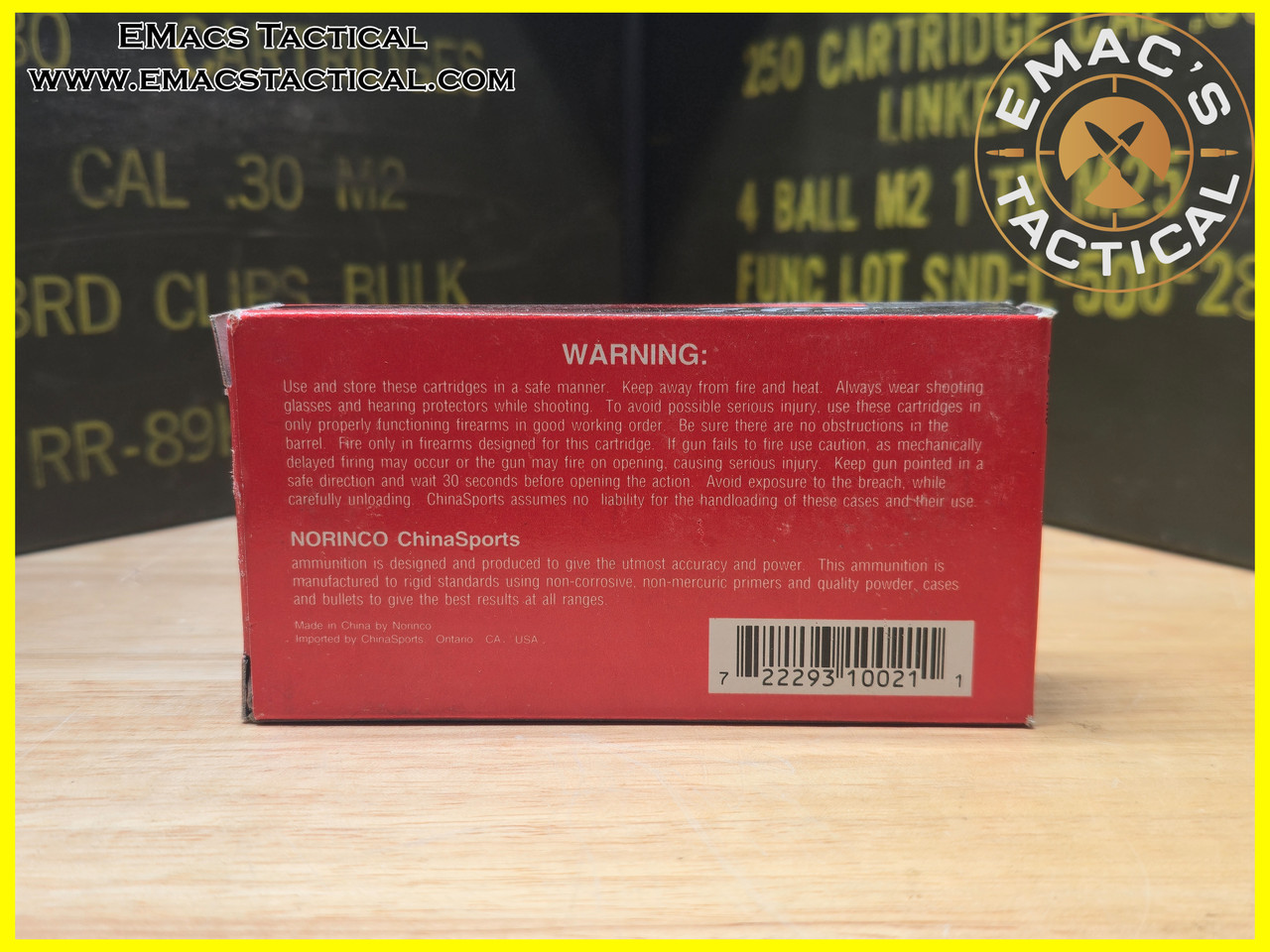 Norinco China Sports 7.62x39 Lead Core FMJ Ammo - 20 Round Box
