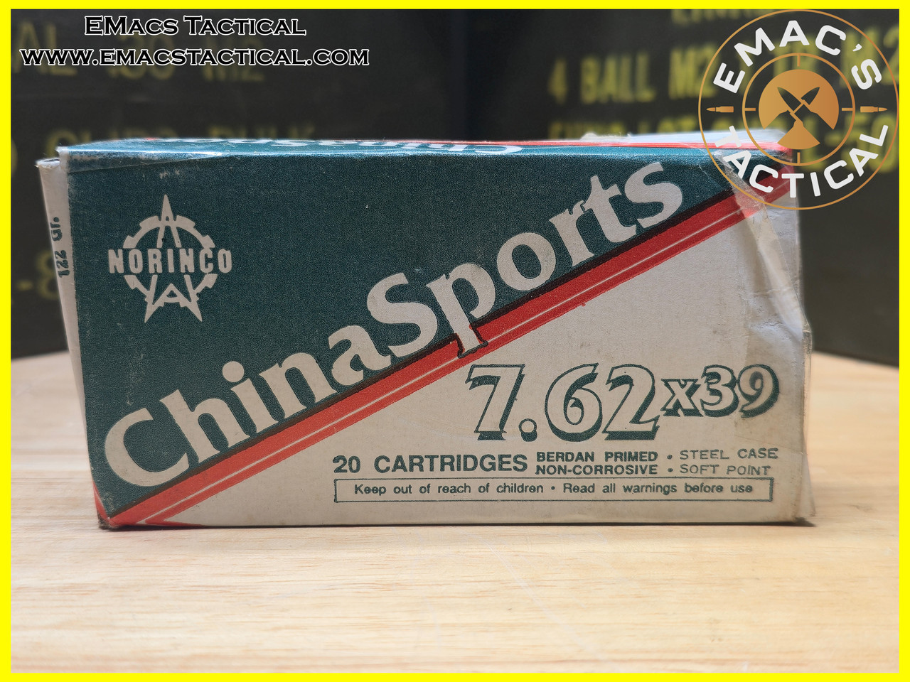 Norinco China Sports 7.62x39 Lead Core SP Ammo - 18 Round Box