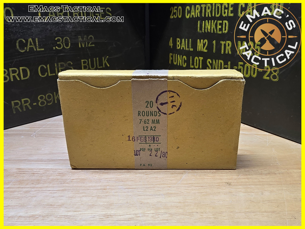 7.62x51 Pakistani Surplus Ammo POF 80 L2A2 - EMac's Tactical Armory