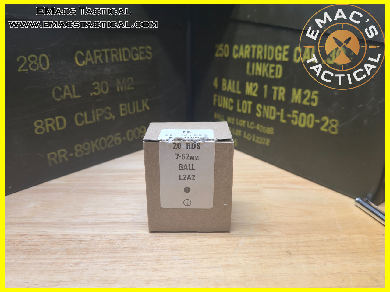 7.62x51 British Military Surplus L2A2 Ball - 20 Rounds - EMac's