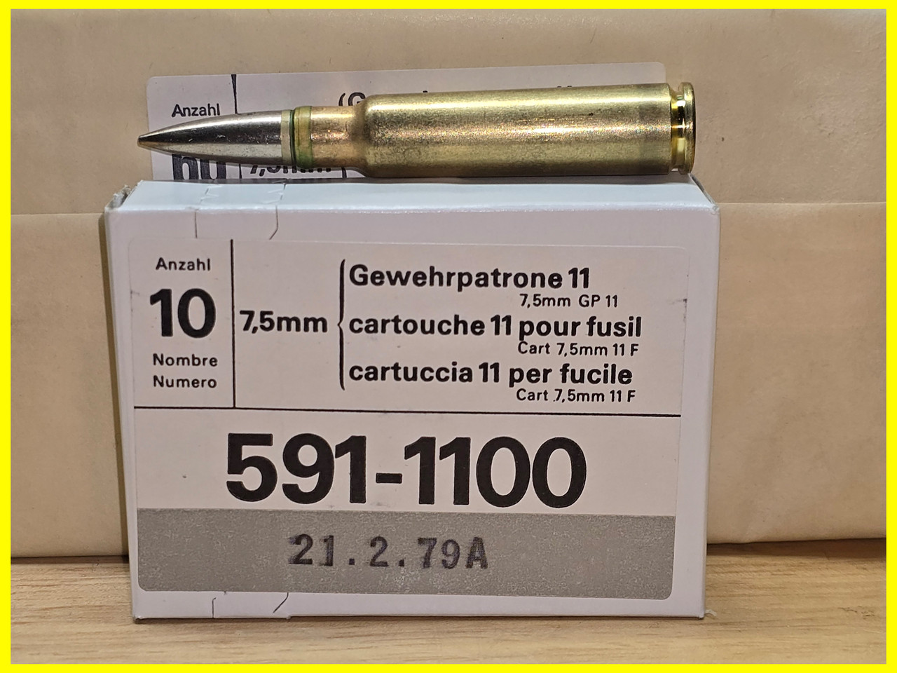 7.5x55 Swiss GP11 10x Round Box