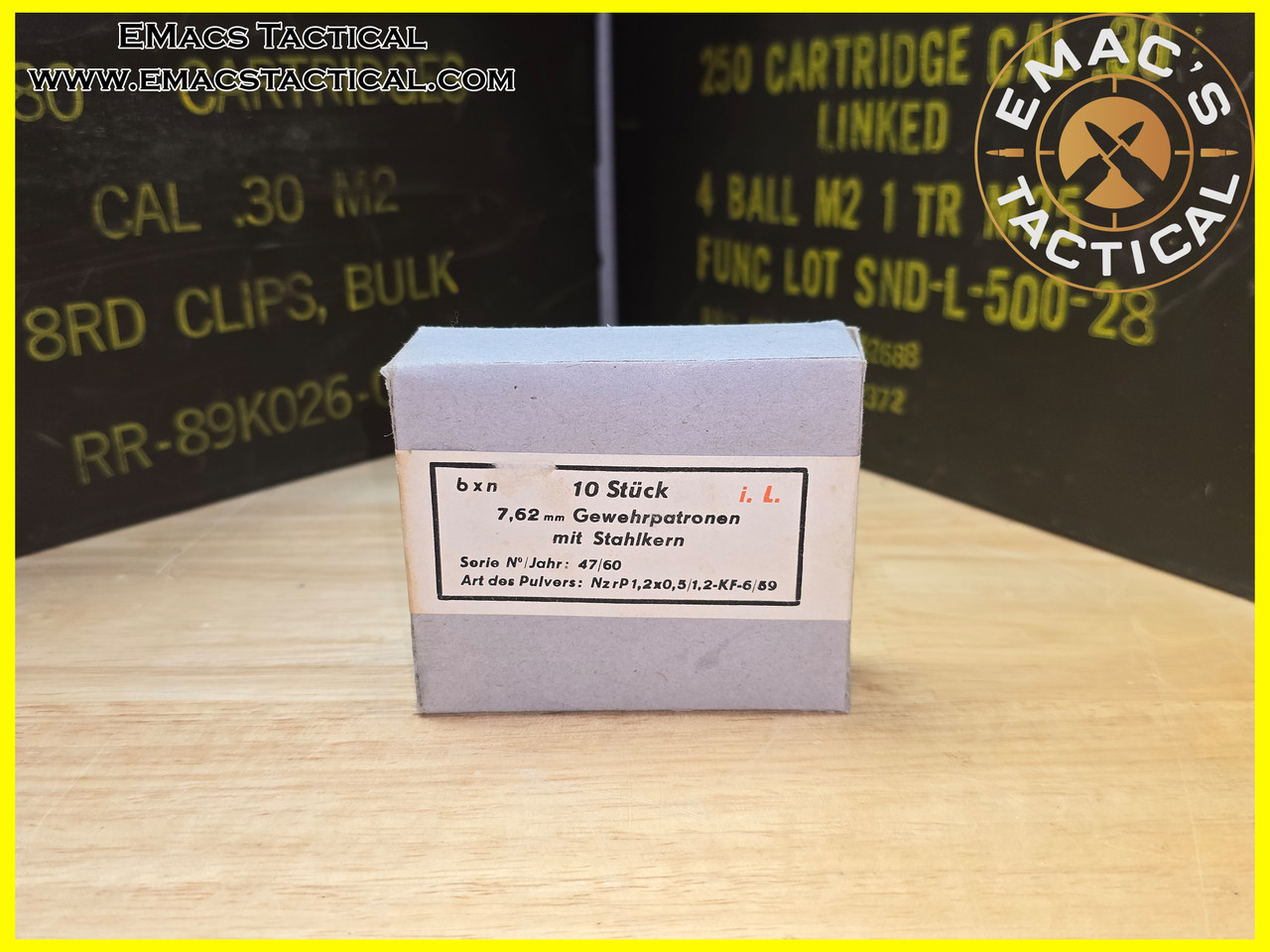 7.62x54R Czech bxn Steel Core Light Ball Surplus – 10 Round Box