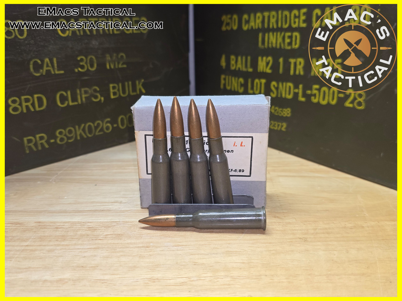 7.62x54r Czech Surplus Steel Core with Stripper Clip