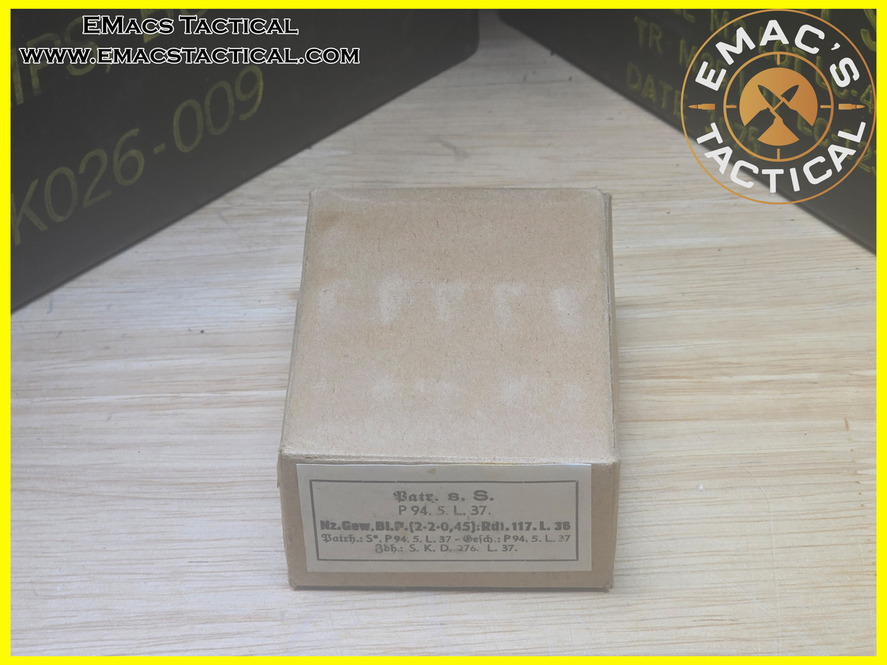 7.92x57 s.S. Patrone Box - Rare Pre-War 8mm Mauser Ammo