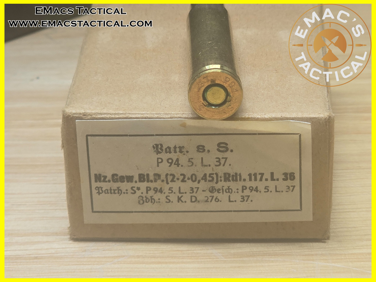 7.92x57 s.S. Patrone Box - Rare Pre-War 8mm Mauser Ammo