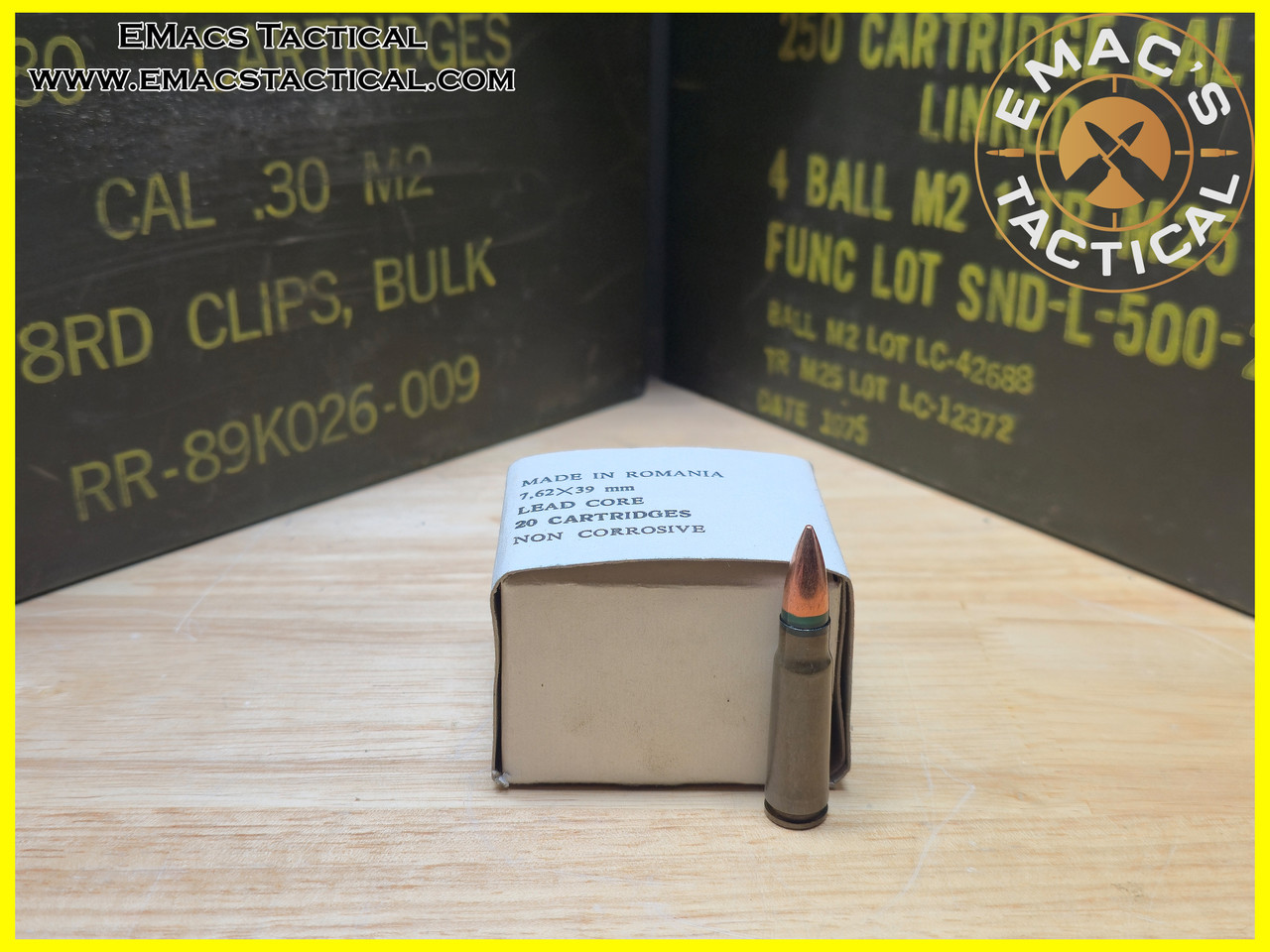 7.62x39 Match Romanian Intrac Arms Ammo - 20x Rounds