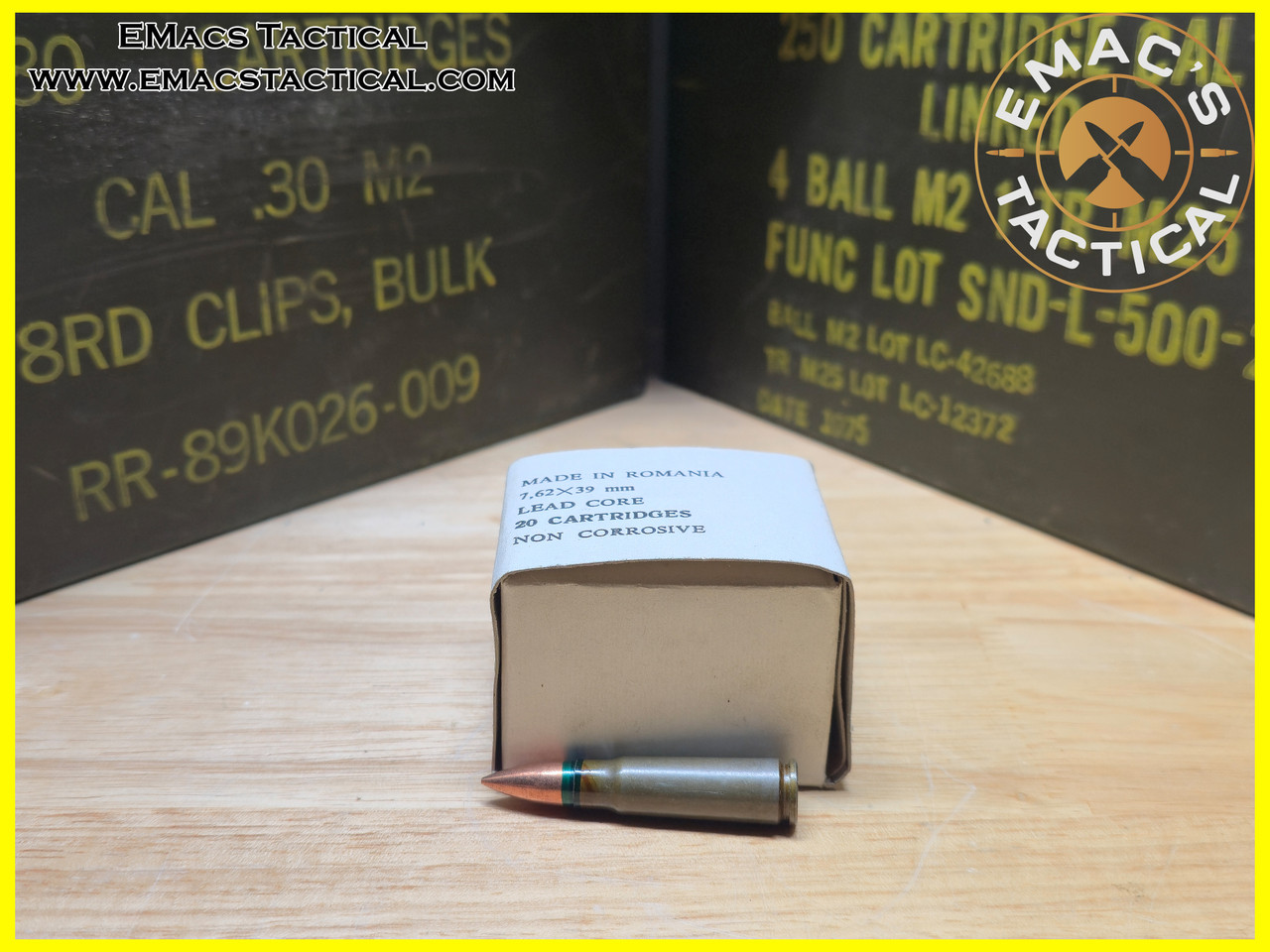 7.62x39 Match Romanian Intrac Arms Ammo - 20x Rounds