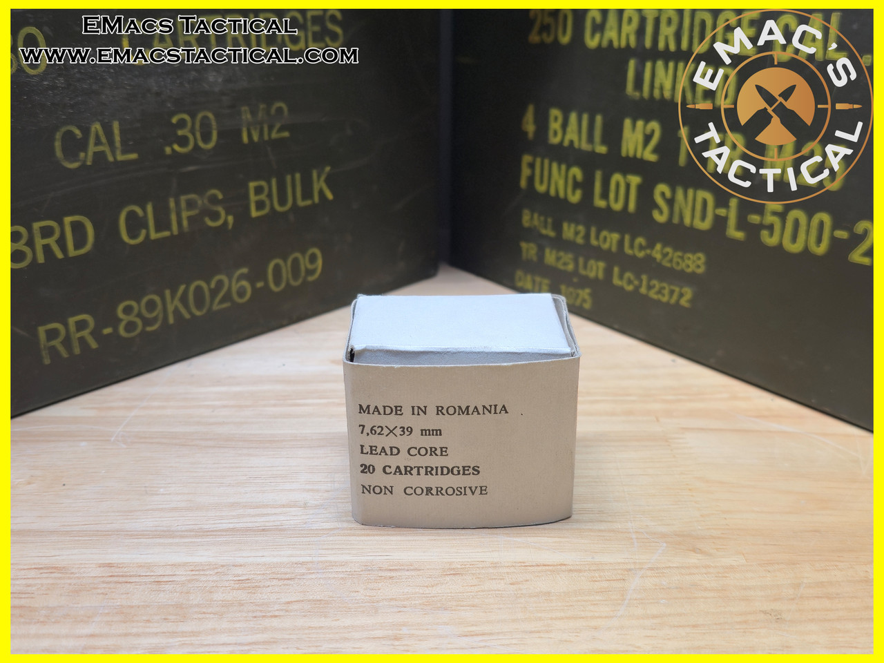 7.62x39 Match Romanian Intrac Arms Ammo - 20x Rounds