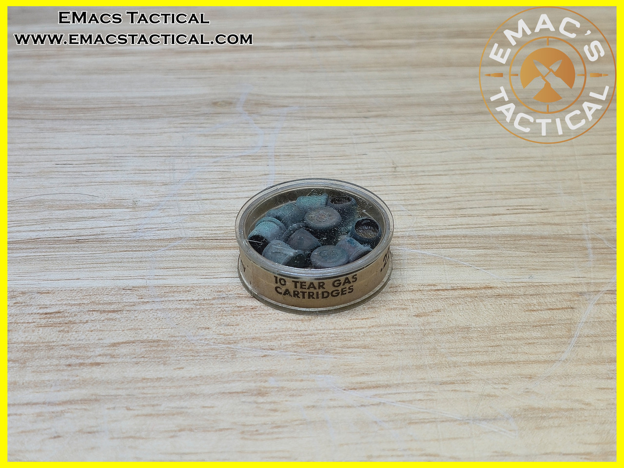 .22 Cal Tear Gas Cartridges - 10-Round Collectible German Made Sealed Tin