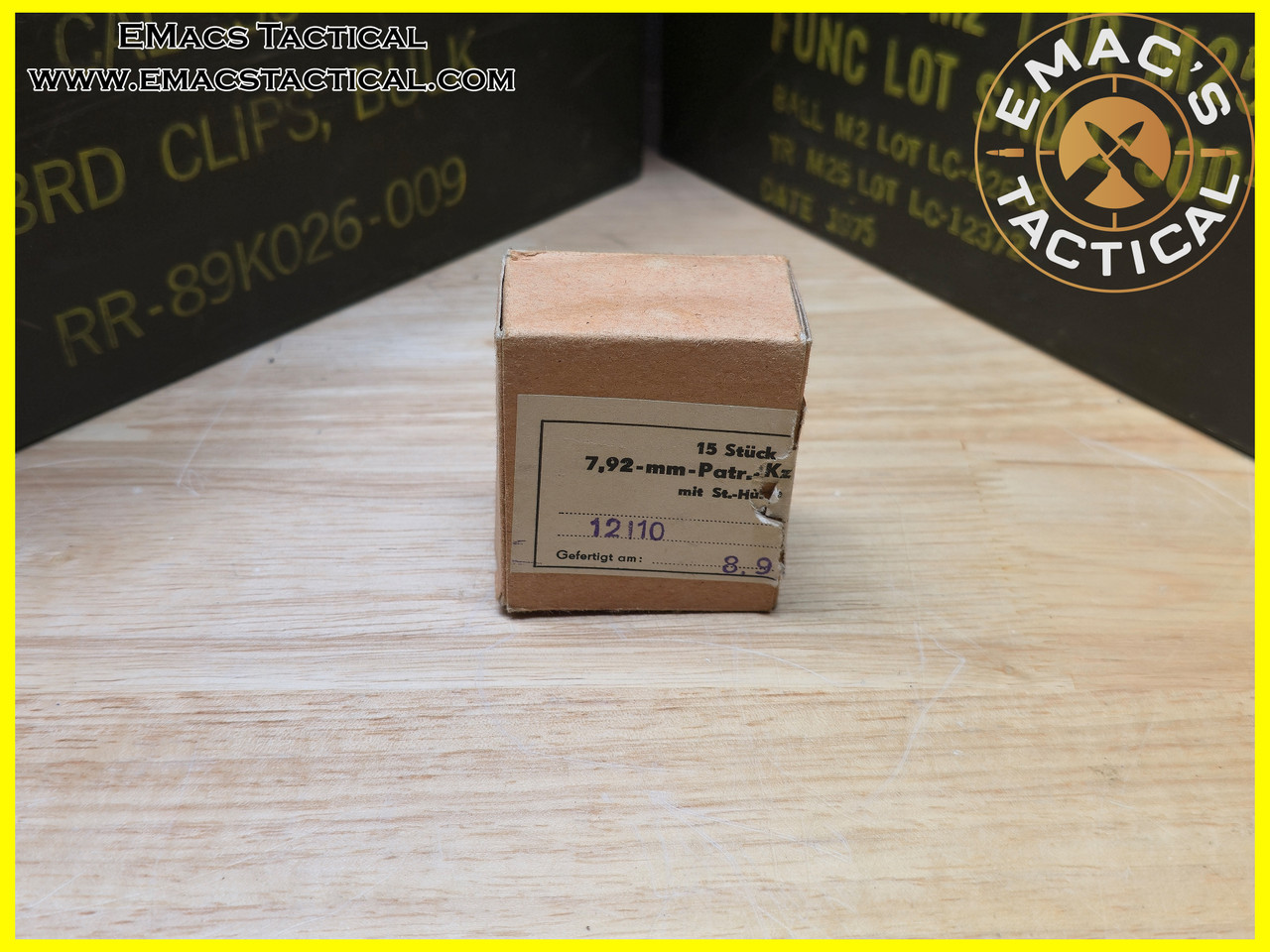 7.92x33 Kurz Ammo Box WWII German - 15 Round StG 44