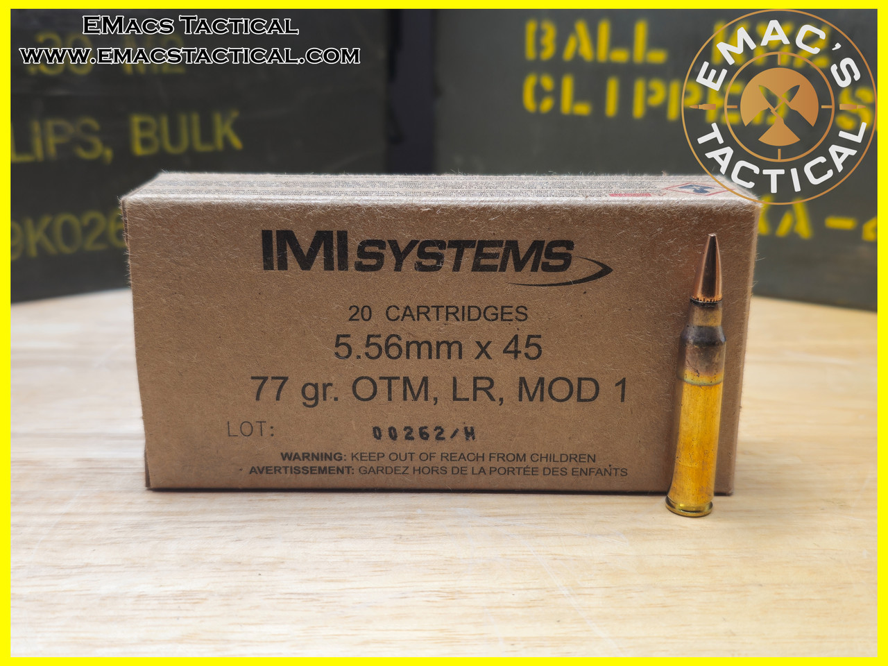 5.56x45 77gr OTM LR Mod 1 IMI Systems Ammo - EMac's Tactical Armory