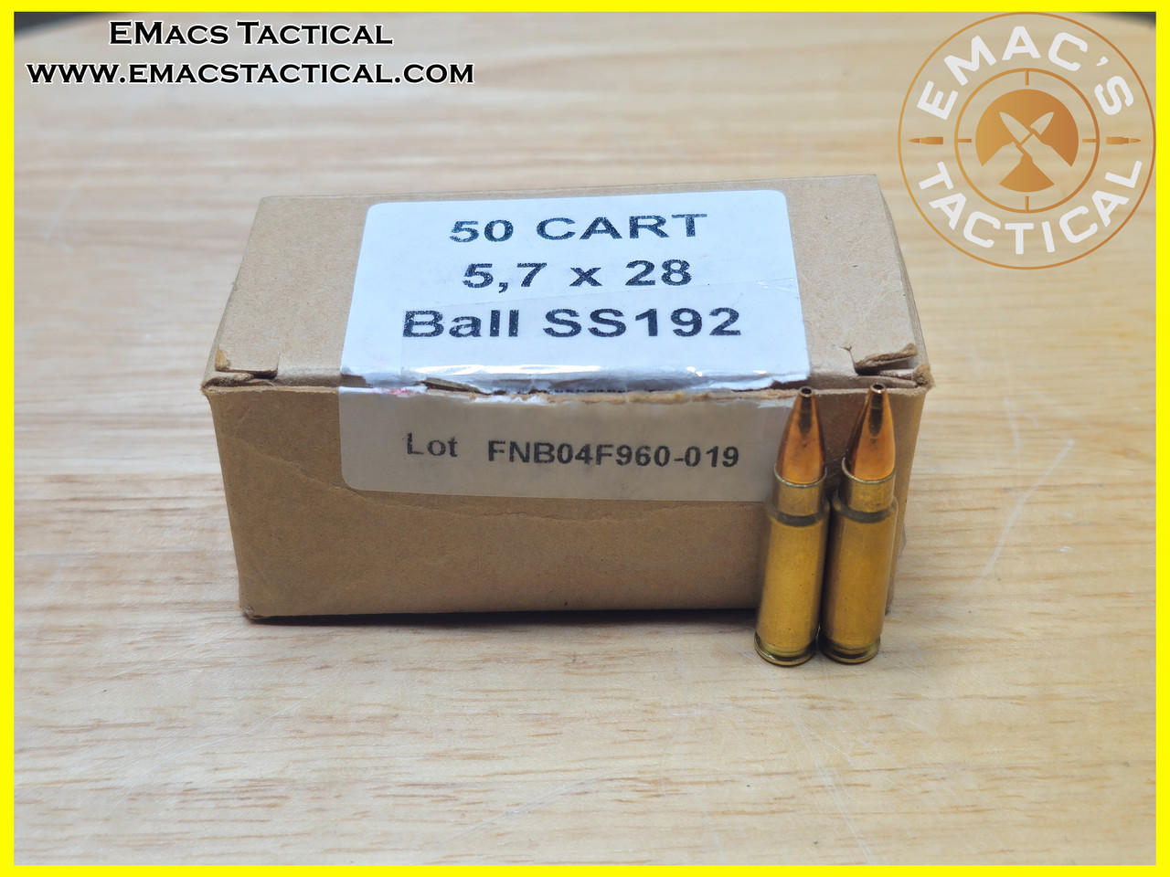 5.7x28mm FN SS192 Ball Ammo – 50 Round Box Military Surplus