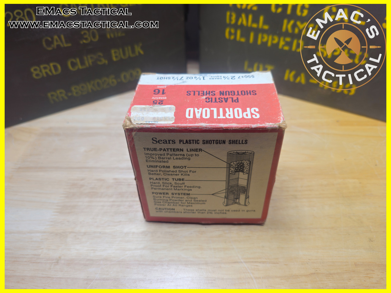 16 Gauge Shot Shotgun Shells Sears Sportload  – 25 Round Box