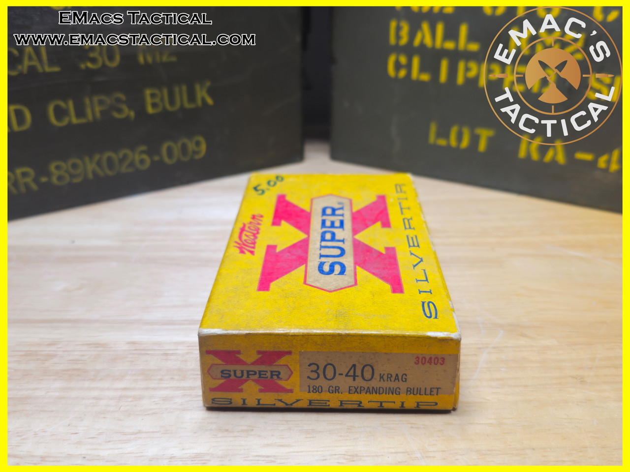 30-40 Krag 180gr Western Super-X Silvertip Expanding Ammo - Vintage Box