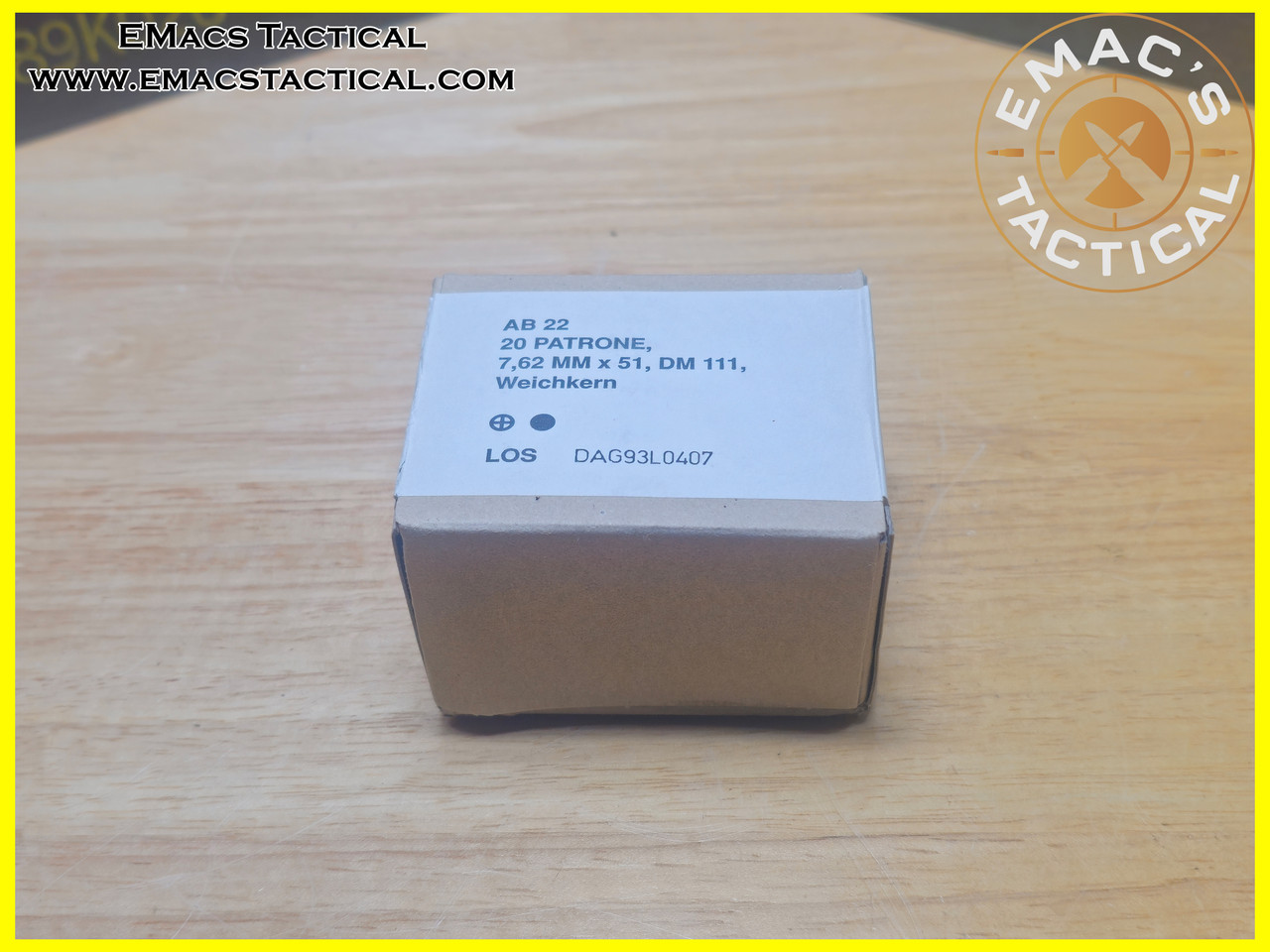 7.62x51 NATO DAG DM111 20 Round Box – German Military Surplus