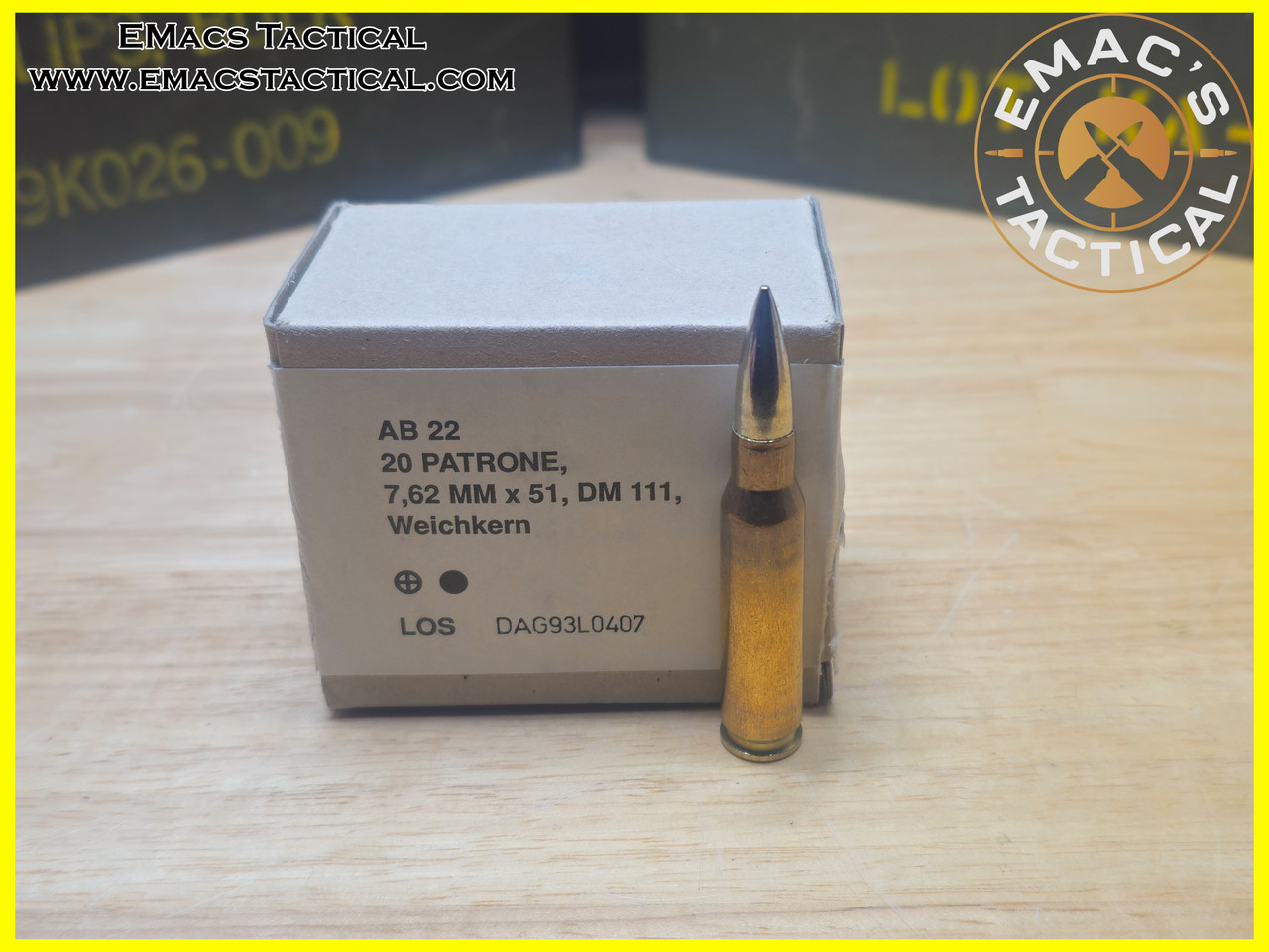 7.62x51 NATO DAG DM111 20 Round Box – German Military Surplus