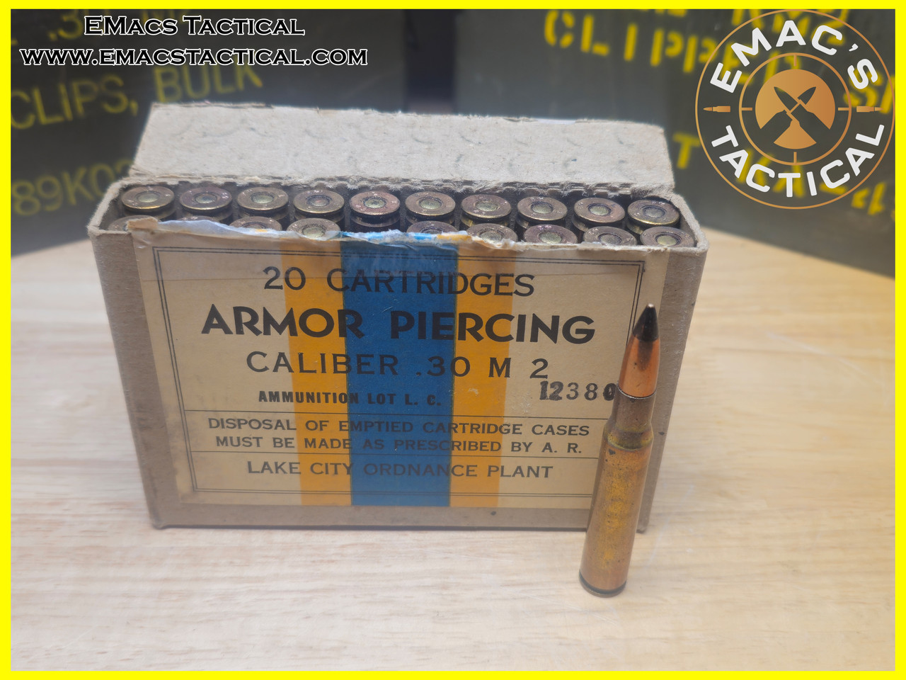 30-06 M2 Armor Piercing Ammo Vintage Lake City Box - EMac's