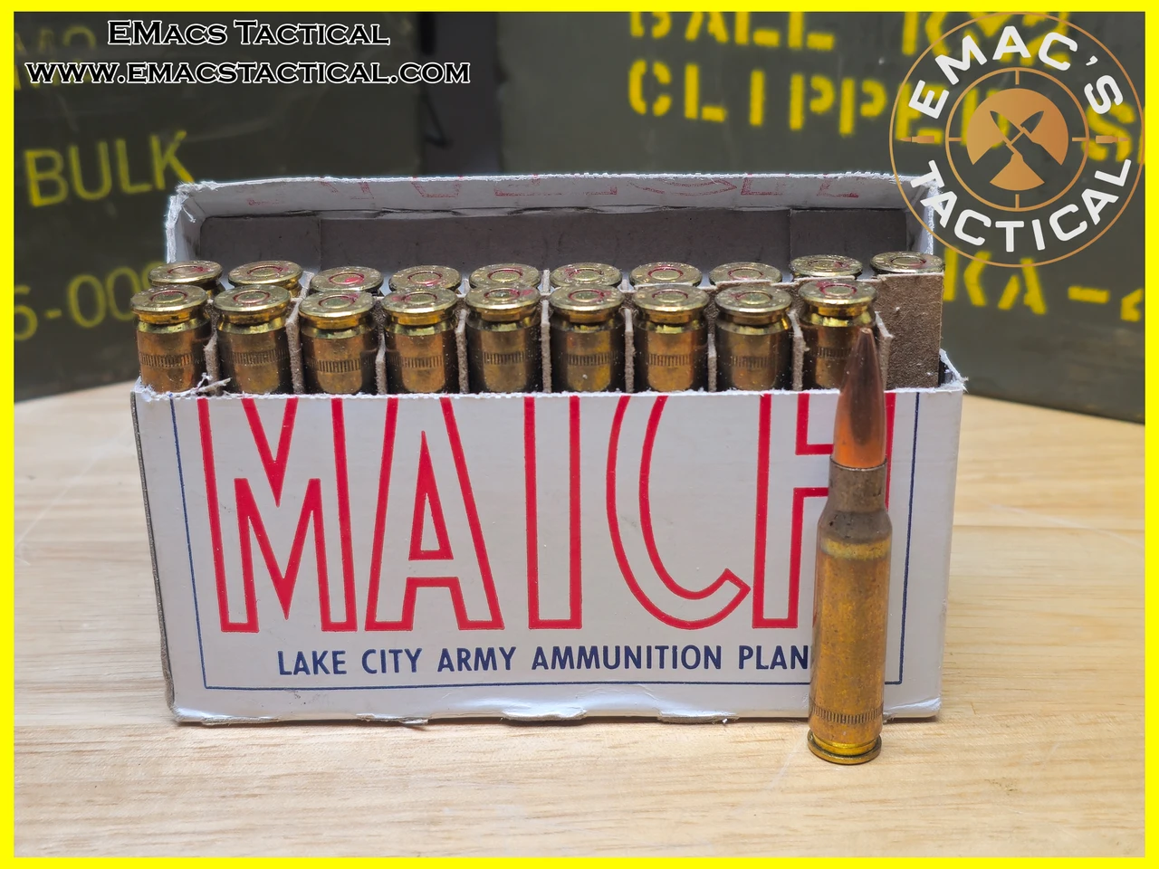 7.62x51mm NATO M852 Match Grade 168 Grain - 20 Round Box