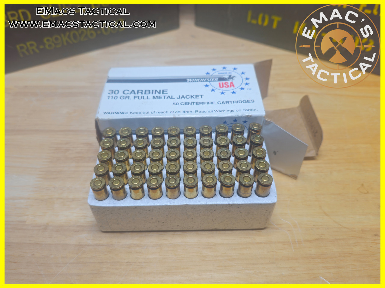 30 Carbine 110 Grain FMJ Winchester USA Ammo