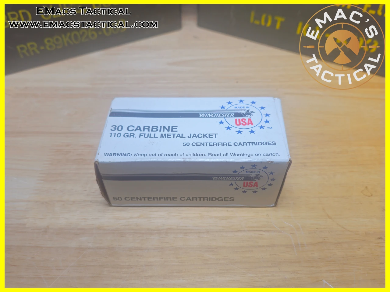 30 Carbine 110 Grain FMJ Winchester USA Ammo