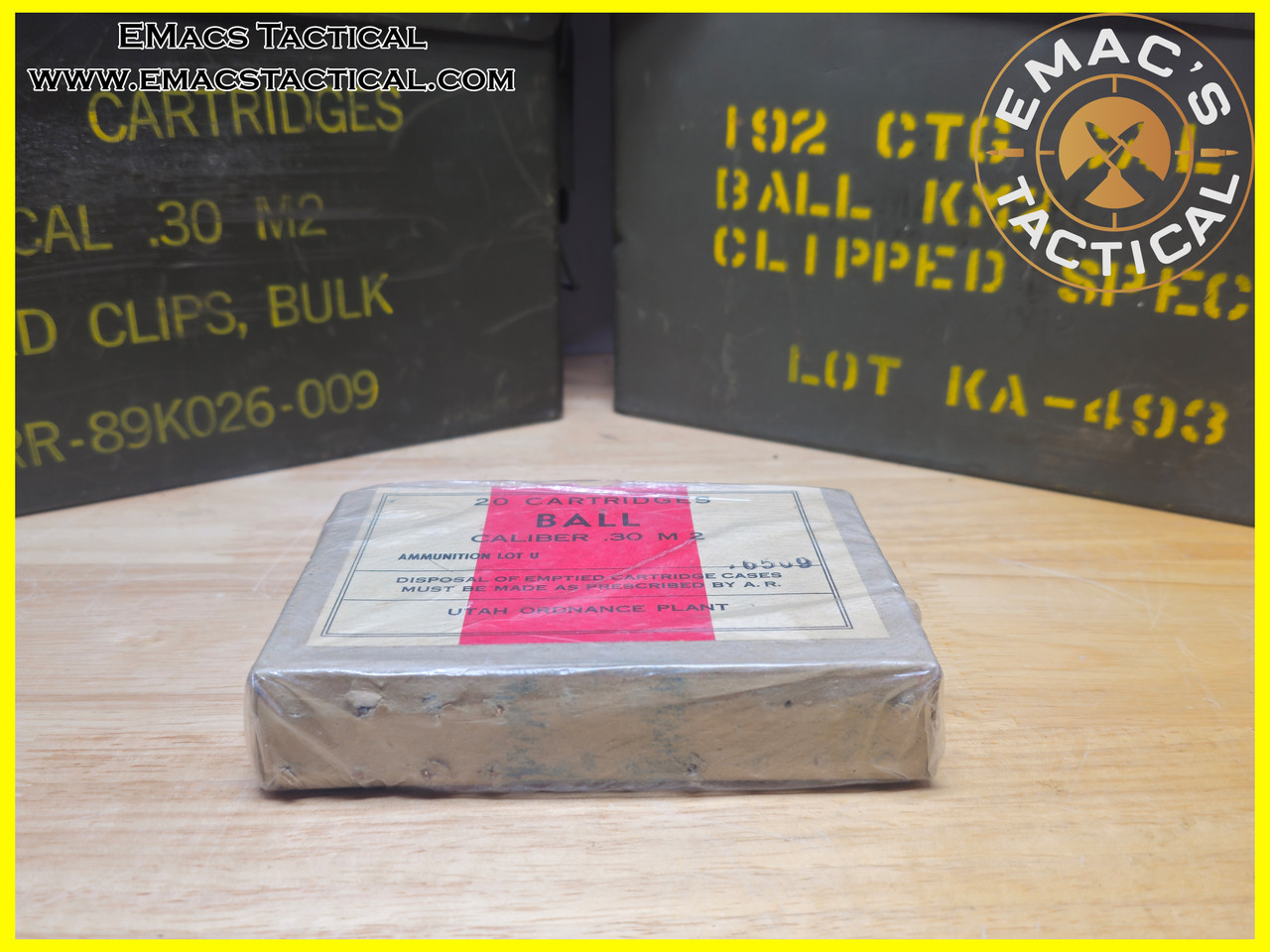 .30-06 M2 Ball Ammo Box WWII Utah Ordnance Plant