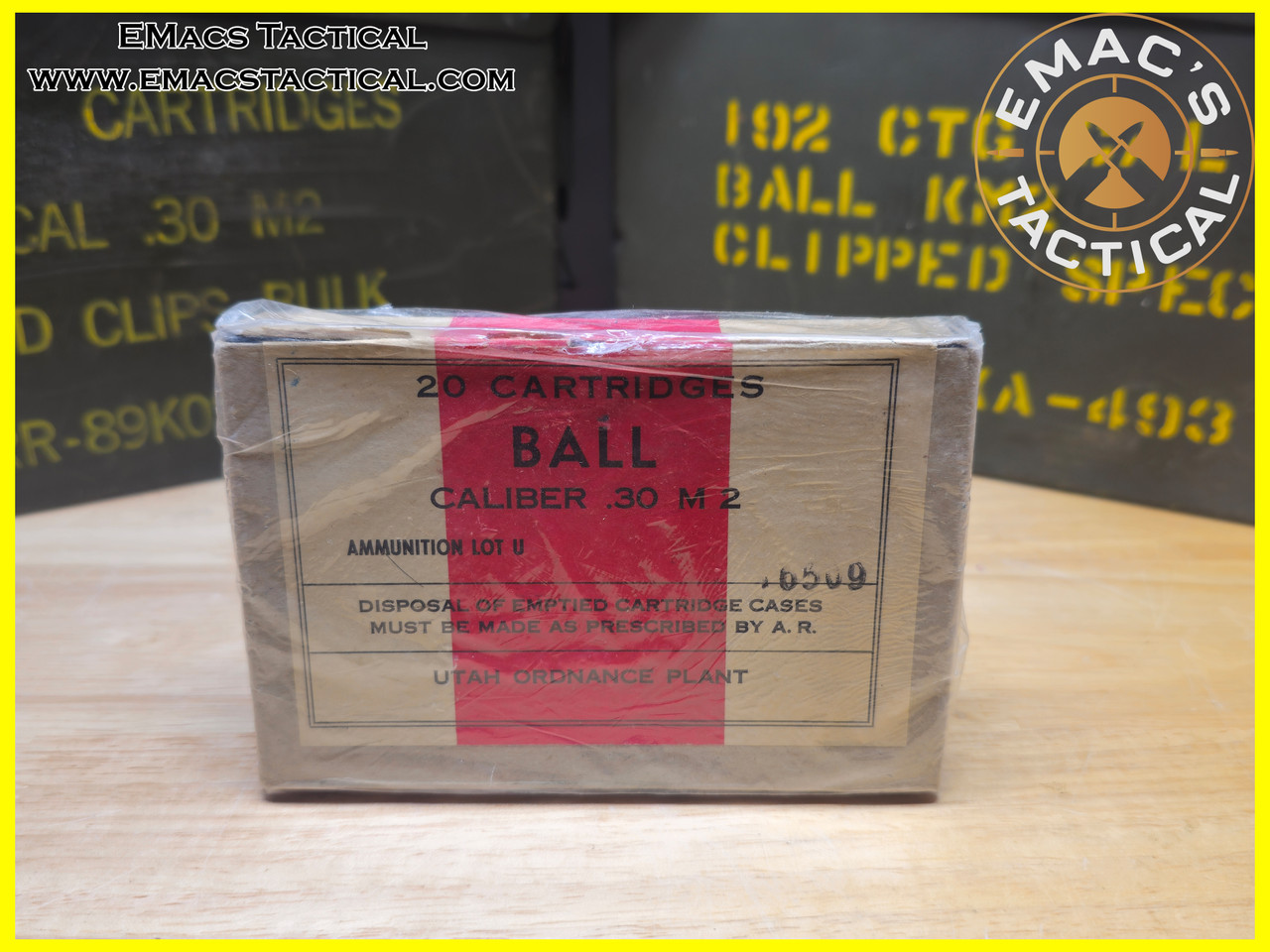 .30-06 M2 Ball Ammo Box WWII Utah Ordnance Plant