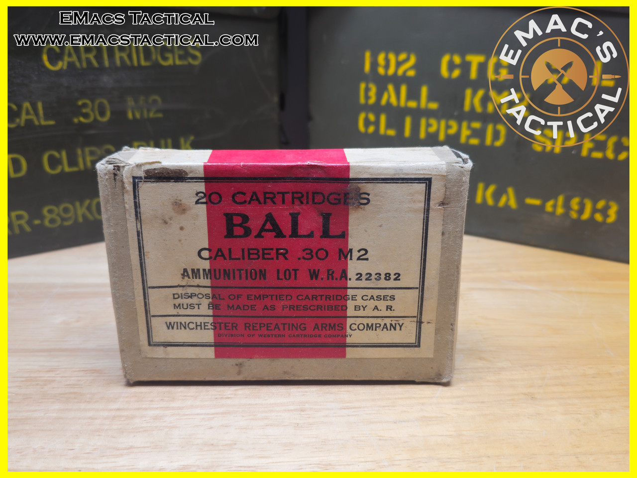 .30-06 M2 Ball Ammo Box WWII  Winchester Repeating Arms