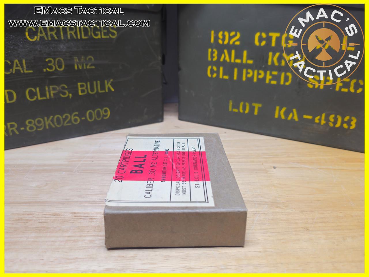.30-06 M2 Ball Ammo Box WWII  St. Louis Ordnance Plant