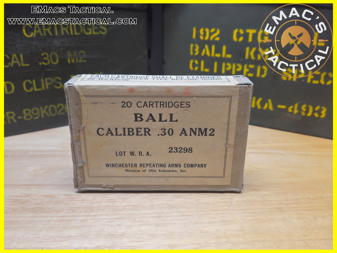 .30-06 M2 Ball WWII  Winchester Repeating Arms .30 ANM2