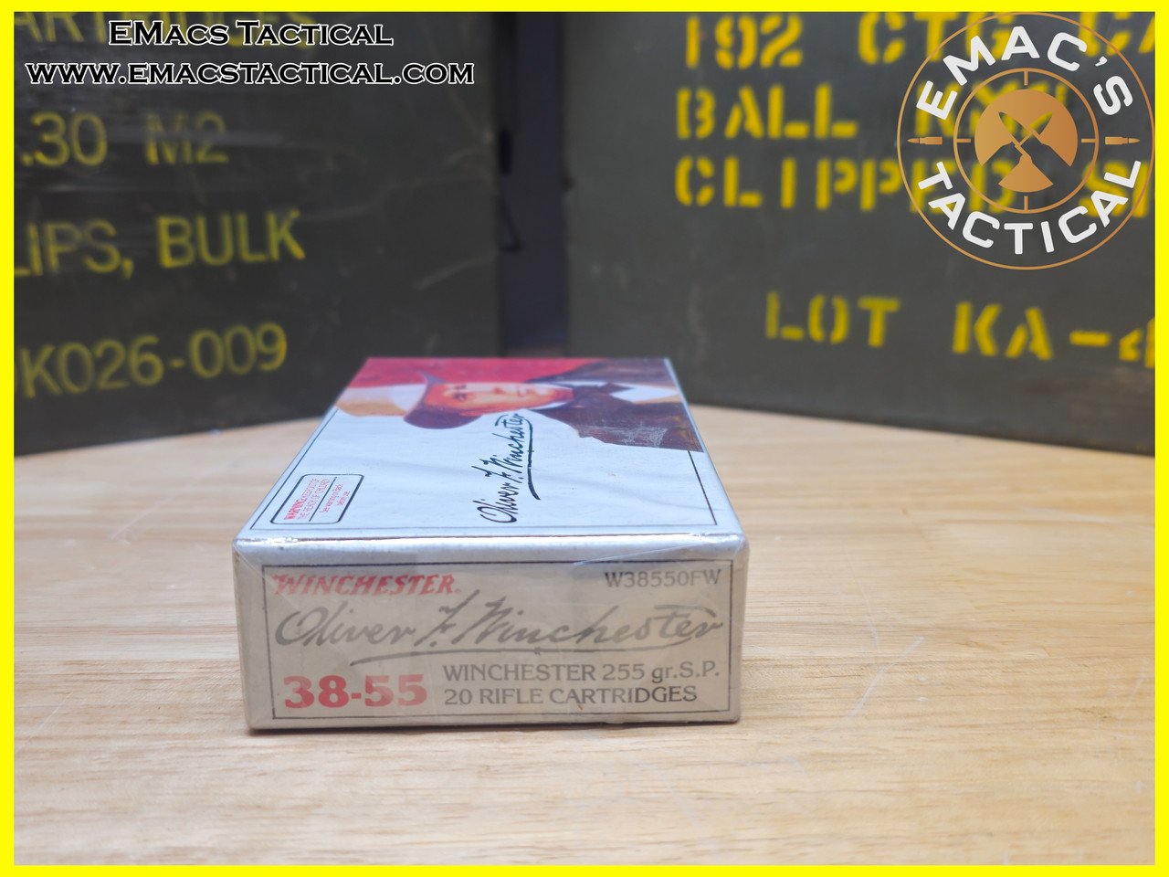 .38-55 255gr SP Ammo Winchester Oliver F. Winchester Commemorative Box