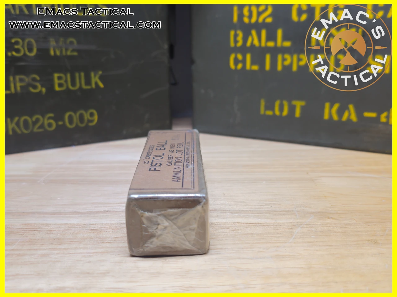.45 M1911 Pistol Ball Ammo Box – Full 20 Rounds Lot REM