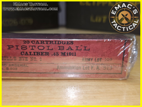 .45 ACP Pistol Ball Frankford Arsenal M1911 Lot 109