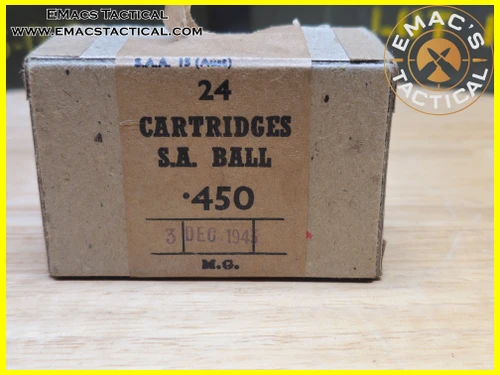 .450 S.A. Ball Revolver Ammo British WWII