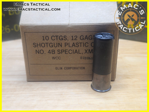 XM257 12 Gauge No. 4 Buckshot 27 Pellet Military Shotgun Ammo