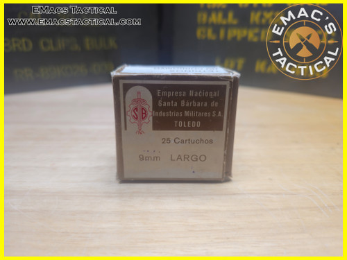 9mm Largo 25 Round Box - Santa Bárbara Toledo Spain