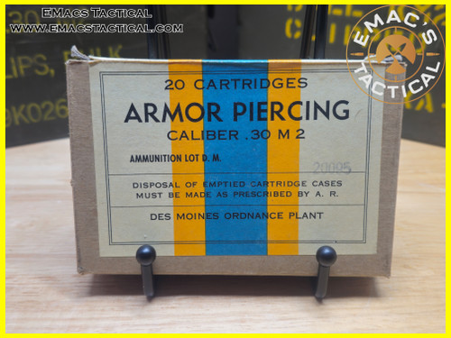 .30-06 M2 Armor Piercing Des Moines Ordnance Plant box
