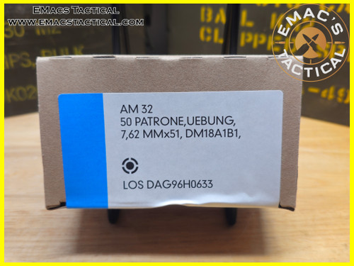 7.62x51mm NATO DM18A1B1 Practice Training Ammo DAG96H0633
