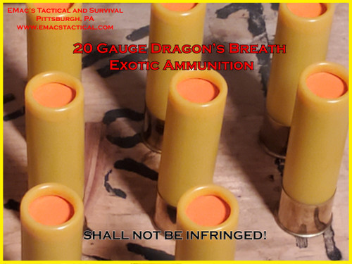 20 Gauge Dragon's Breath Shotgun Shell Specialty Ammunition