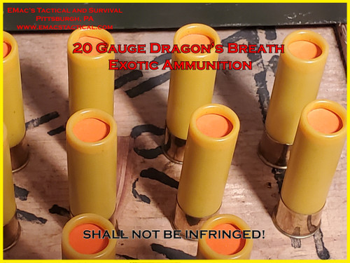 20 Gauge Dragon's Breath Shotgun Shell Exotic Ammunition