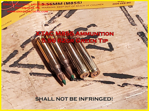 5.56 62gr X-Tac M855 LAP FMJ Brass Cased Ammunition - 500x Rounds