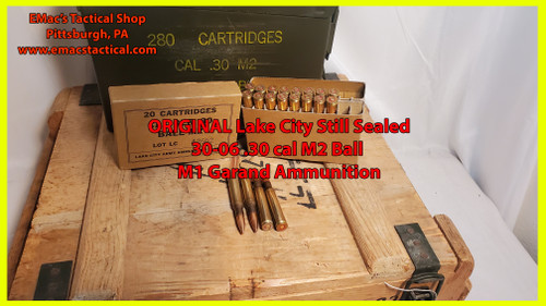 30-06 M1 Garand *Lake City* .30 Cal M2 Ball 20 round box