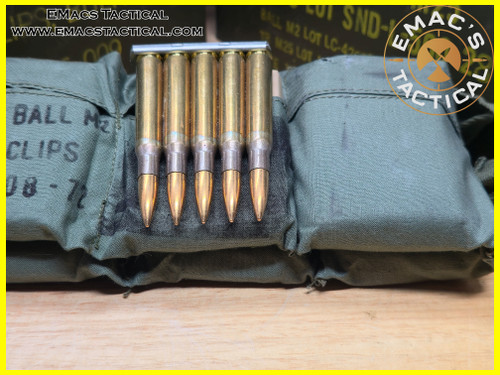 30-06 1903 M2 Ball 60 Round Bandolier Military Surplus Ammo