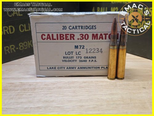 30-06 M72 Lake City Match 173gr 1967 - EMac's Tactical Armory