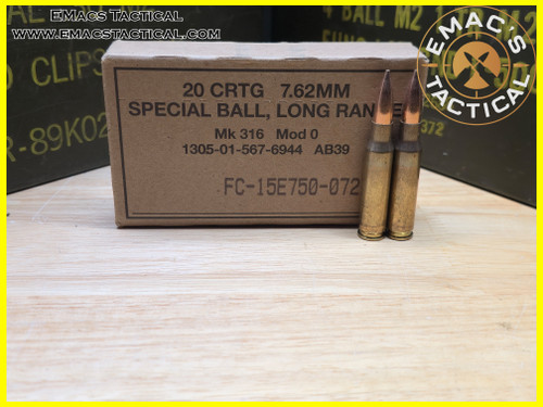 7.62x51 Mk 316 Mod 0 Special Ball, Long Range