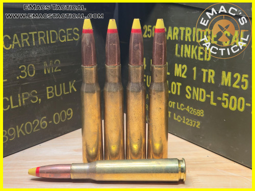 .50 M48 API Spotter-Tracer Ammunition - Yellow over Red Tip